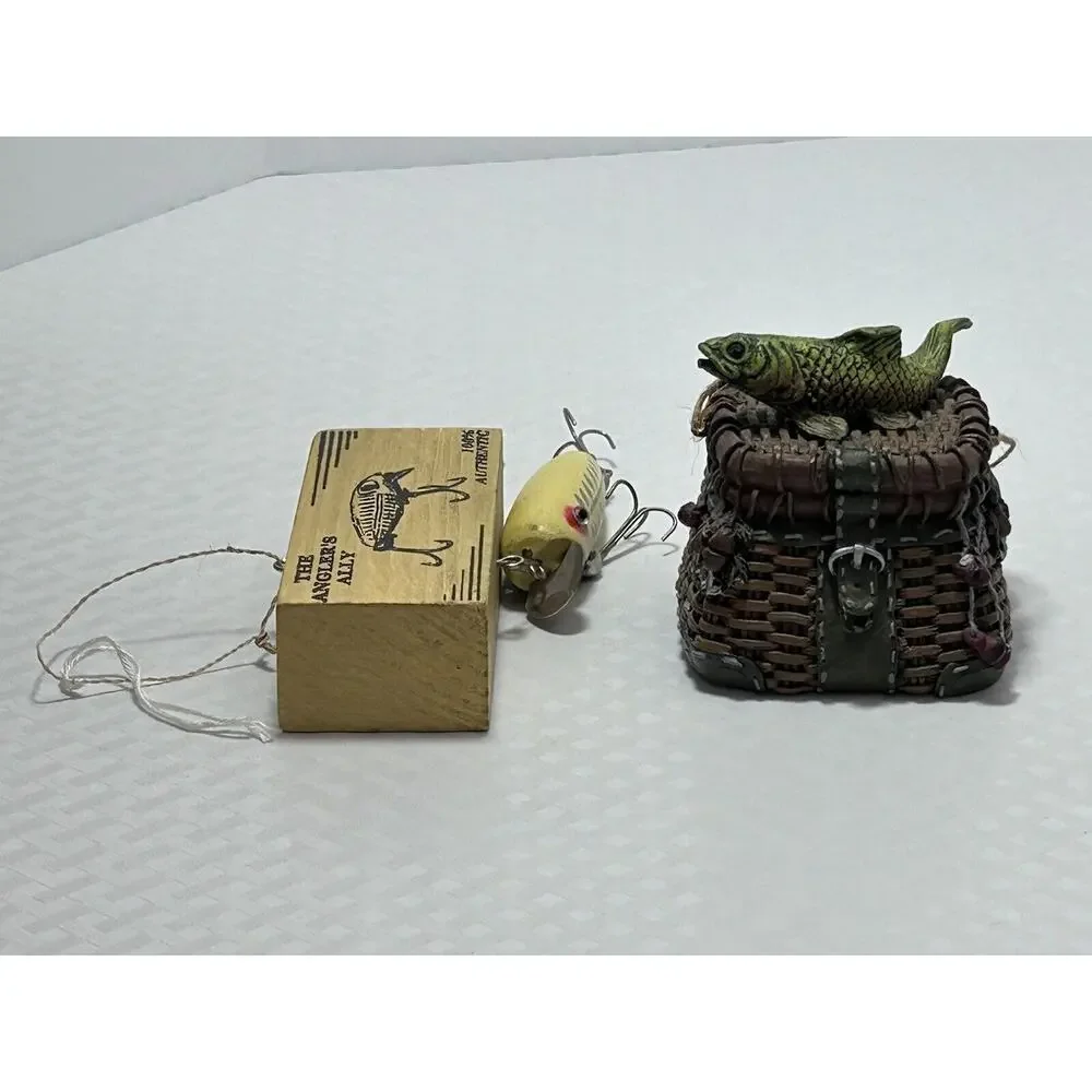 Set Of Two Fishing‎ Christmas Ornaments